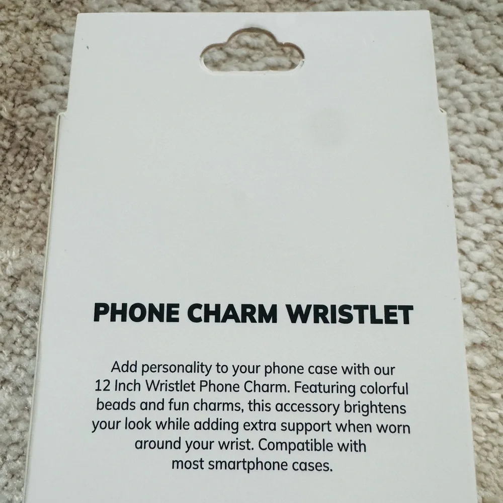 BaubleBar Gold Chain Phone Charm Wristlet Espresso Martini